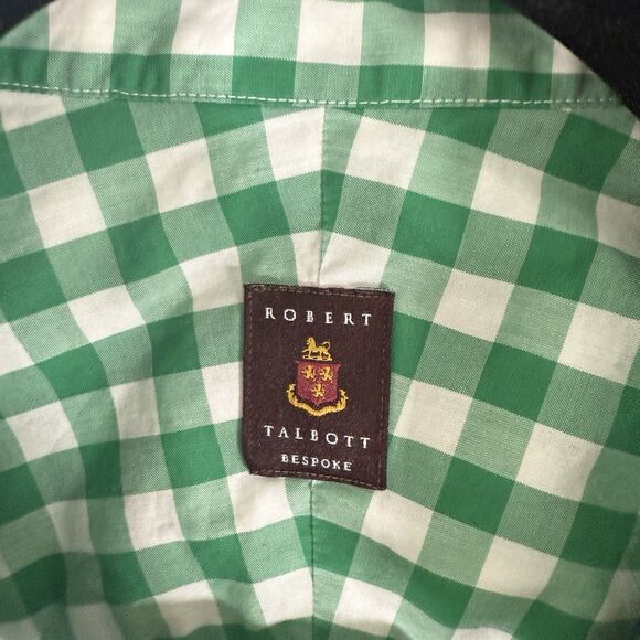 Robert Talbott Respoke Dress Shirt Men's Large Green Plaid Button Up Long Sleeve - Picture 4 of 9